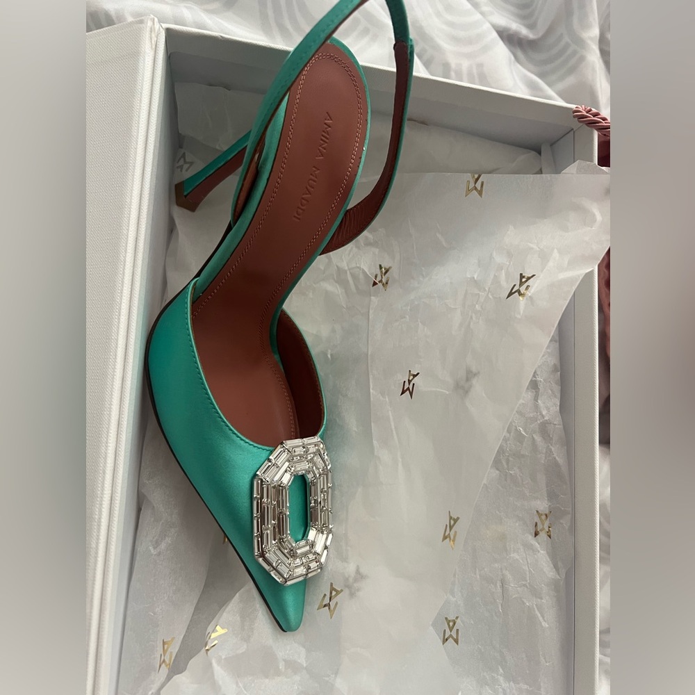 Brand new Camelia Sling 105 satin heel